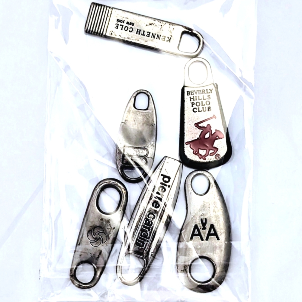 B-2 Lot of 6 Vintage Luggage Zipper Pulls